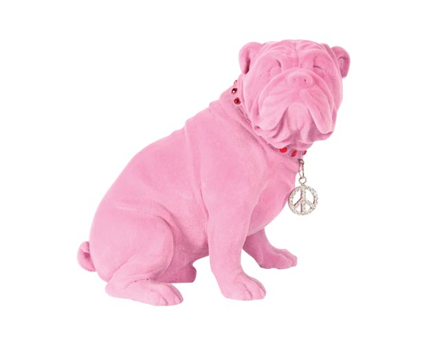 Pink bulldog ornament, $44, Teatro Verde, Toronto, teatroverde.com  