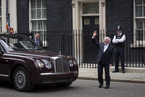 Prime Minister David Cameron Welcomes The Irish President Michael D Higgins To Downing Street