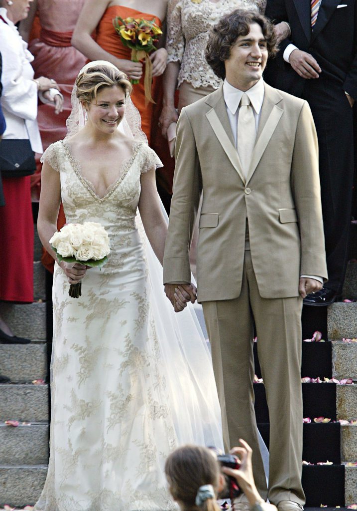 Justin Trudeau, son of the late Prime Minister Pierre Trudeau, leaves the church his new bride Sophie Gregoire after their marriage ceremony in Montreal Saturday, May 28, 2005.(CP PHOTO/Ryan Remiorz)