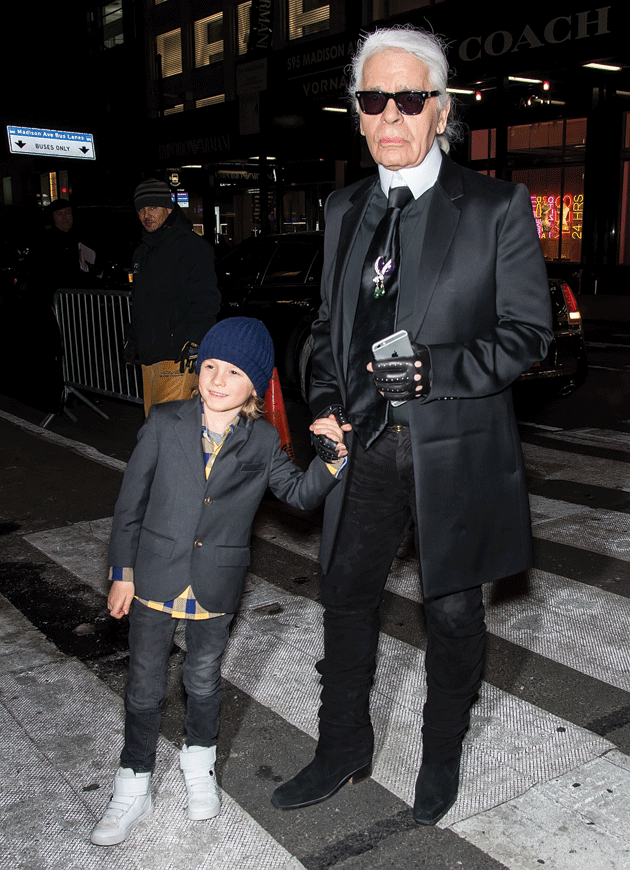 In New York with his godson Hudson in 2013