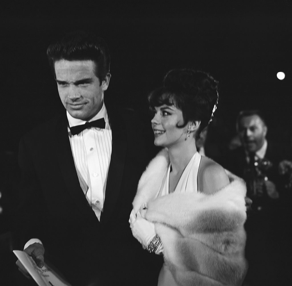 UNITED STATES - APRIL 09: April 9, 1962, California, Santa Monica, Warren Beatty with Natalie Wood Attending the Academy Awards at Santa Monica Civic Auditorium. (Photo by Michael Ochs Archives/Getty Images)