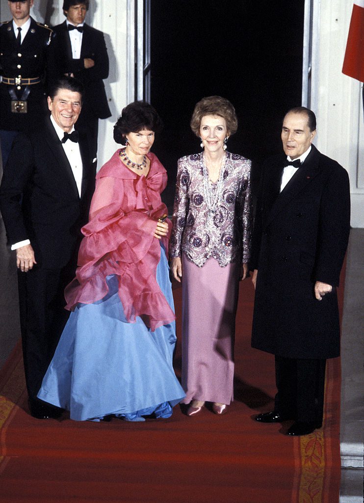 Ronald Reagan, Nancy Reagn, and King of Spain during State Department Dinner Honoring The King of Spain - July 22, 1984 at White House in Washington D.C., United States. (Photo by Ron Galella/WireImage)