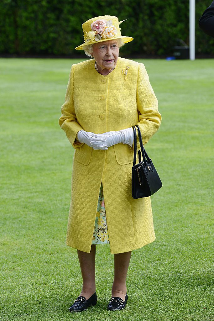 ASCOT, ENGLAND - JUNE 19: Queen Elizabeth II in the Parade Ring as she attends Royal Ascot 2015 at Ascot racecourse on June 19, 2015 in Ascot, England. (Photo by Kirstin Sinclair/Getty Images for Ascot Racecourse)