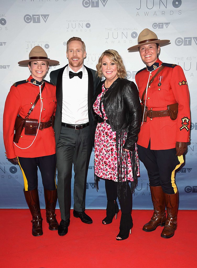 CALGARY, ALBERTA - APRIL 03: Jon Montgomery and Jann Arden arrive at the 2016 Juno Awards at Scotiabank Saddledome on April 3, 2016 in Calgary, Canada. (Photo by George Pimentel/Getty Images)