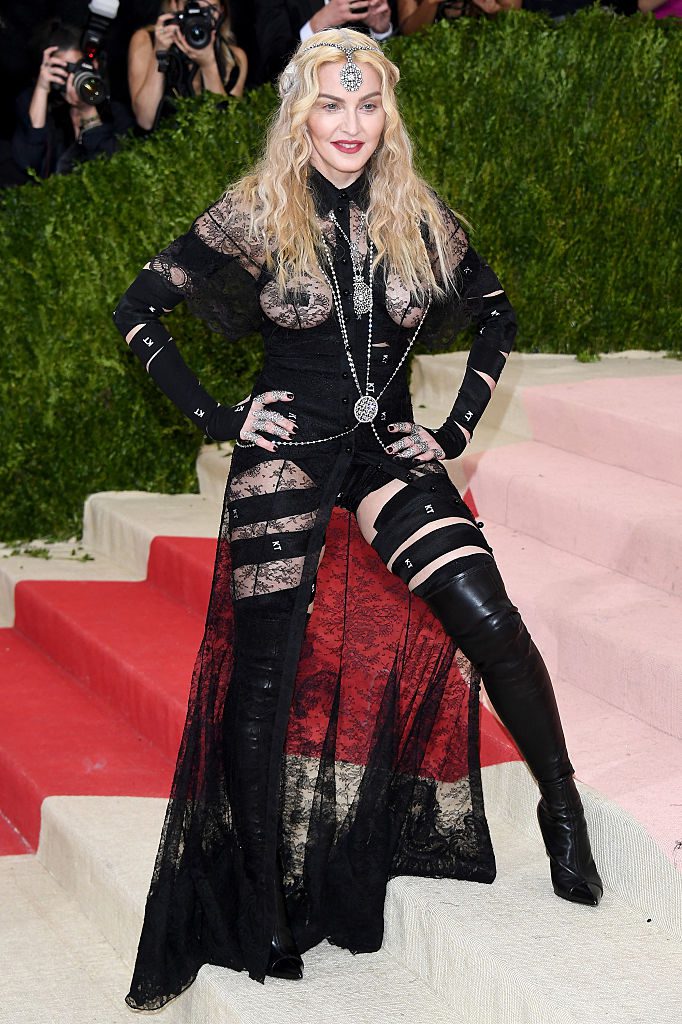 NEW YORK, NY - MAY 02: Madonna attends the "Manus x Machina: Fashion In An Age Of Technology" Costume Institute Gala at Metropolitan Museum of Art on May 2, 2016 in New York City. (Photo by Venturelli/FilmMagic)
