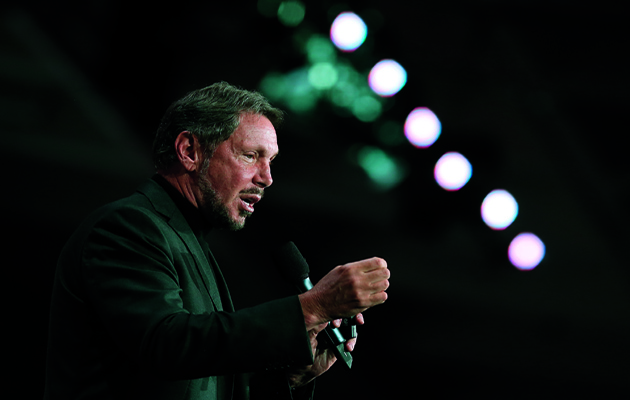 Oracle co-founder Larry Ellison. (Photo by Justin Sullivan/Getty Images)