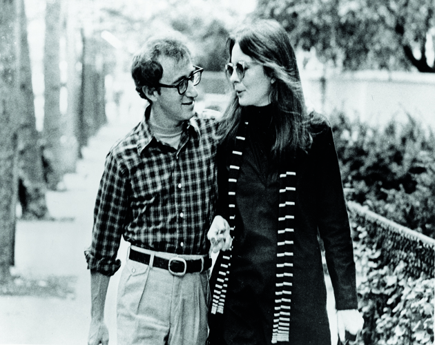 American actors Diane Keaton and Woody Allen walk along a street and talk in a scene from 'Annie Hall,' directed by Allen, New York, New York, 1977. (Photo by United Artists/courtesy of Getty Images)