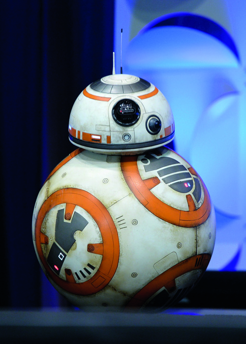 ANAHEIM, CA - APRIL 16: BB-8 onstage during Star Wars Celebration 2015 on April 16, 2015 in Anaheim, California. (Photo by Alberto E. Rodriguez/Getty Images for Disney)
