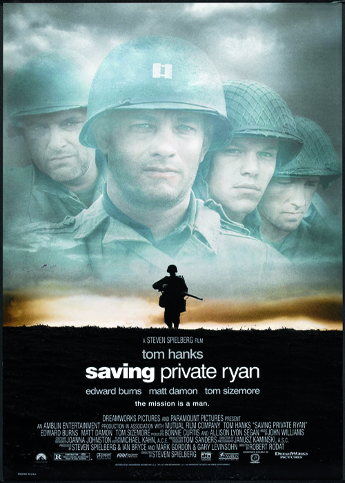 Poster for the movie 'Saving Private Ryan (directed by Steven Spielberg), 1998. (Photo by Buyenlarge/Getty Images)