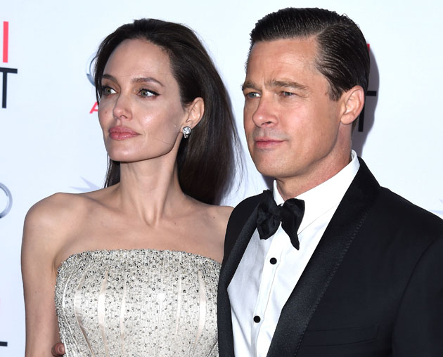 HOLLYWOOD, CA - NOVEMBER 05: Angelina Jolie Pitt and Brad Pitt arrives at the AFI FEST 2015 Presented By Audi Opening Night Gala Premiere Of Universal Pictures' "By The Sea" at TCL Chinese 6 Theatres on November 5, 2015 in Hollywood, California. (Photo by Steve Granitz/WireImage)