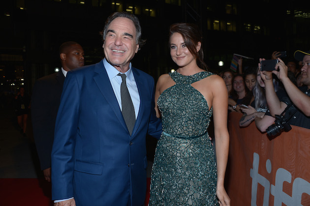 TORONTO, ON - SEPTEMBER 09: Director Oliver Stone (L) and actress Shailene Woodley attend the "Snowden" premiere during the 2016 Toronto International Film Festival at Roy Thomson Hall on September 9, 2016 in Toronto, Canada. (Photo by GP Images/WireImage)