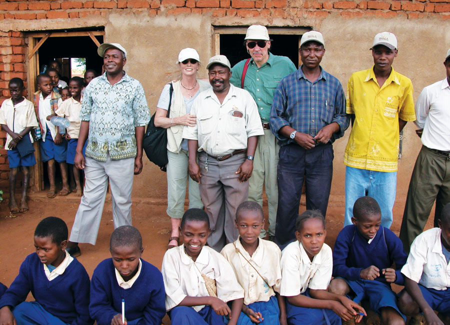 The Kays at the Gijedabung School in Tanzania.