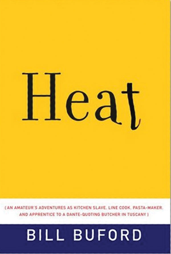 Book cover for Heat. The title is displayed on a yellow background.