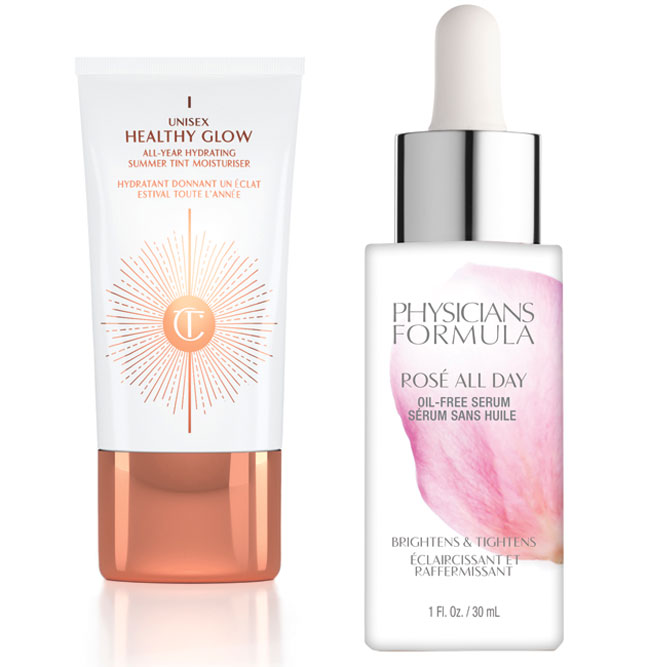 A photo of unisex healthy glow skin cream and Physicians Formula anti brightening and tightening cream. 