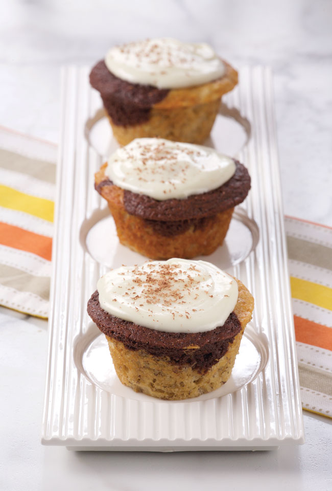 Banana Chocolate Cupcakes with Cream Cheese Frosting