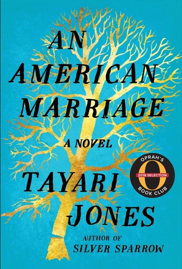 Book cover for An American Marriage by Tayari Jones.