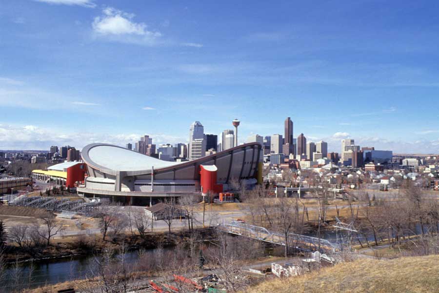 A view of the Olympic Saddledome in Calgary. 