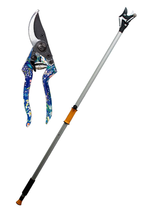 Floral handle pruners and extendable pruners