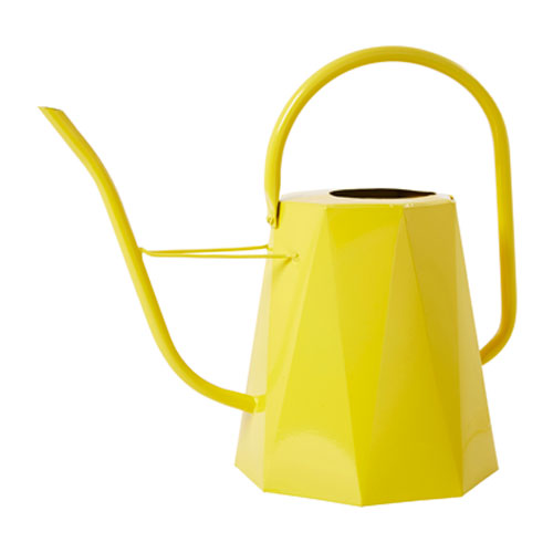 Bright yellow watering can