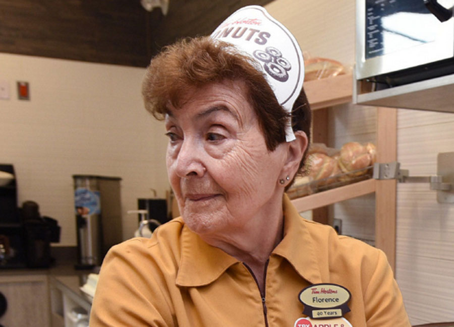 90-Year-Old Tim Hortons It's The People That Keep Her Going 44 Years - Everything Zoomer