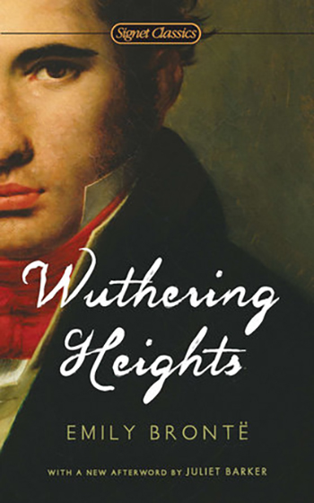 The cover of the book "Wuthering Heights" by Emily Bronte.
