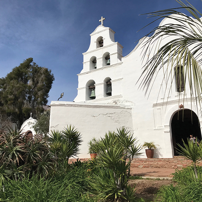 A photo of Mission Basilica San Diego de Alcalá, San Diego.