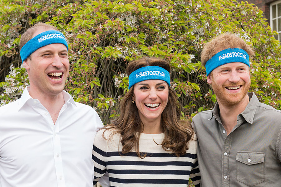 The Duke and Duchess of Cambridge and Prince Harry promoting the Heads Together campaign, which aims to change the national conversation on mental health