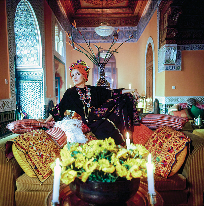 Talitha Getty at her home in Marrakech, 1970. 