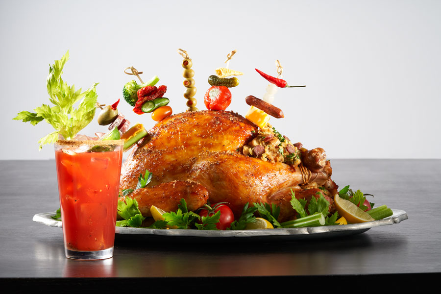 Blood Caesar-Inspired Roast turkey