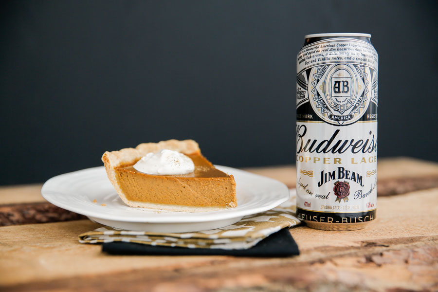 Pumpkin pie paired with Copper Lager