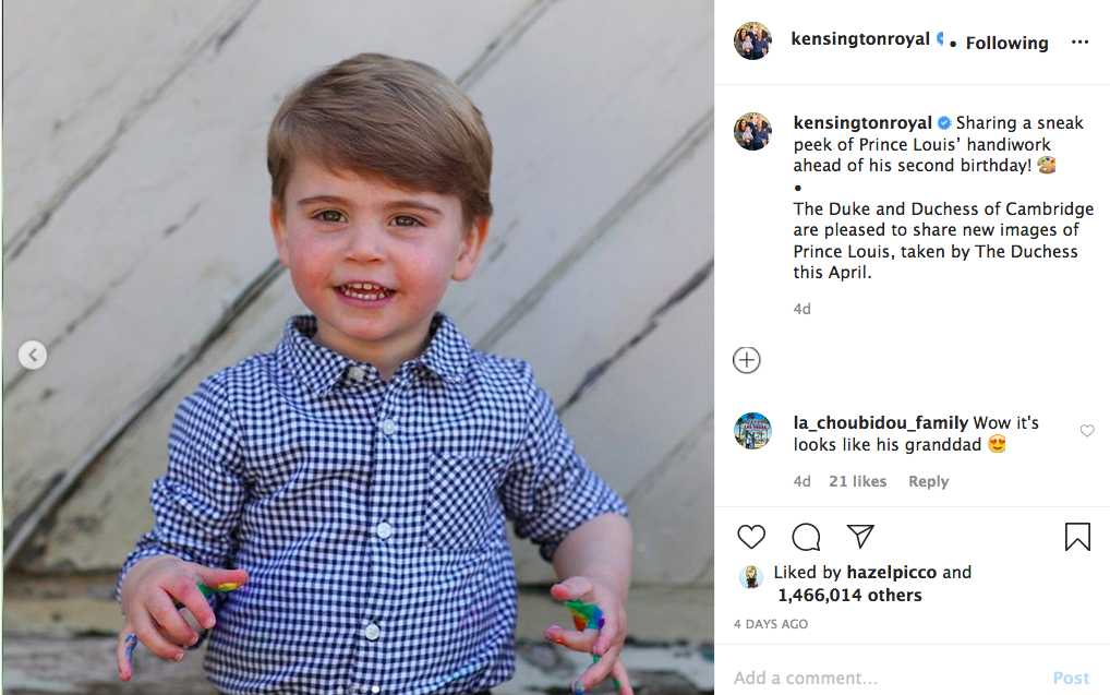 Prince Louis, Second Birthday, Instagram