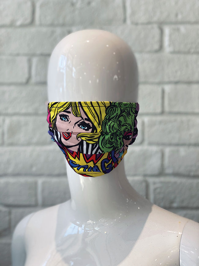 Comic book print mask
