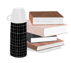 books and thermos