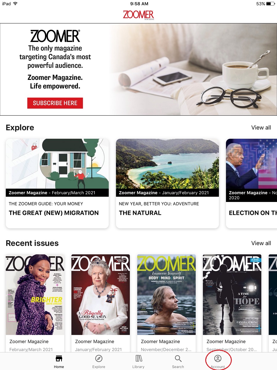 Zoomer Magazine's digital edition